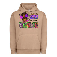 Pigment Burro I Put The Boo In The Boujie Messy Bun Urban Hoodie - texasbilliewilder