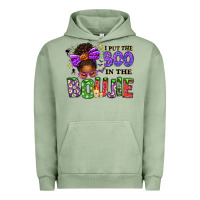 Pigment Oil Green I Put The Boo In The Boujie Messy Bun Urban Hoodie - texasbilliewilder