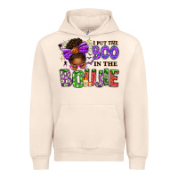 I Put The Boo In The Boujie Messy Bun Urban Hoodie | Teevron