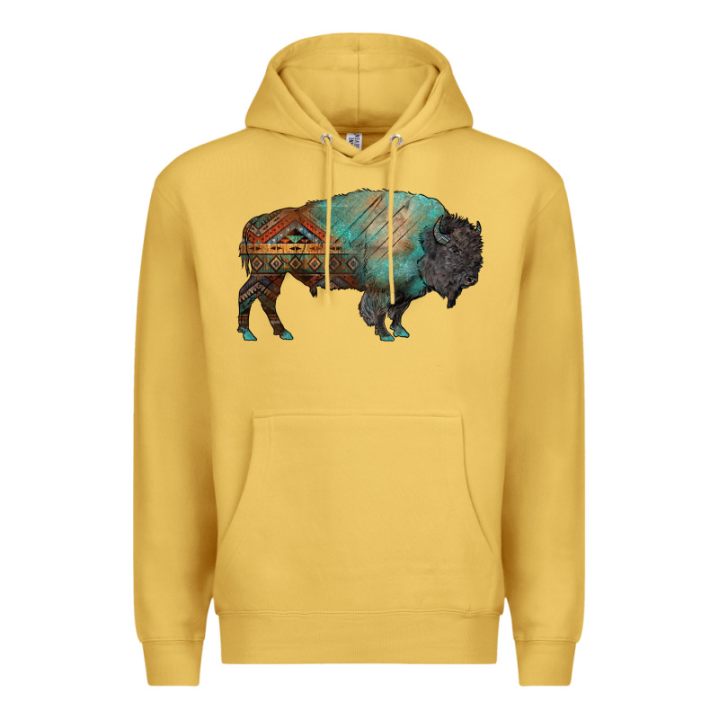 Aztec Bison Premium Hoodie by RanaPortraitStore | Teevron