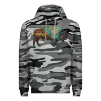Slate Camo aztec bison Premium Hoodie - RanaPortraitStore