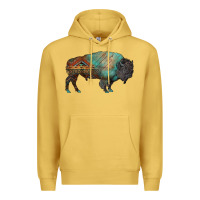 Antique Gold aztec bison Premium Hoodie - RanaPortraitStore