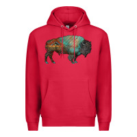 Cardinal aztec bison Premium Hoodie - RanaPortraitStore