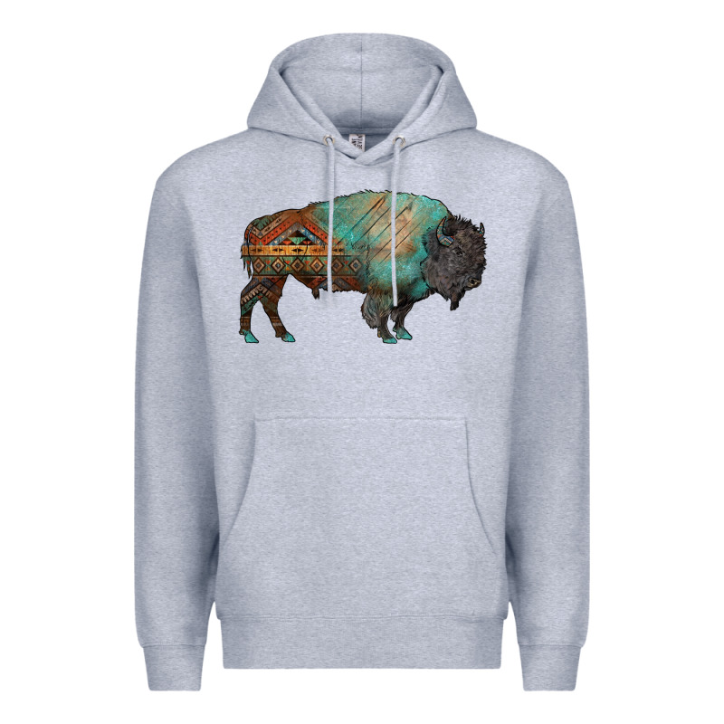 Aztec Bison Premium Hoodie by RanaPortraitStore | Teevron