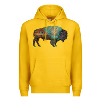 Lemon aztec bison Premium Hoodie - RanaPortraitStore