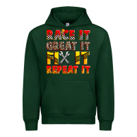 Forest Green race it great it fix it repeat it Urban Hoodie - Zillion Design Studio