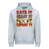 Heather Grey race it great it fix it repeat it Urban Hoodie - Zillion Design Studio