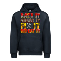 Navy race it great it fix it repeat it Urban Hoodie - Zillion Design Studio
