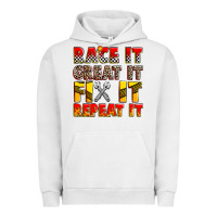Pigment Lunar Rock race it great it fix it repeat it Urban Hoodie - Zillion Design Studio