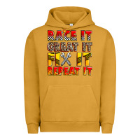 Pigment Peanut Butter race it great it fix it repeat it Urban Hoodie - Zillion Design Studio
