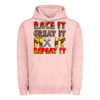 Pigment Salmon race it great it fix it repeat it Urban Hoodie - Zillion Design Studio