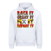 White race it great it fix it repeat it Urban Hoodie - Zillion Design Studio