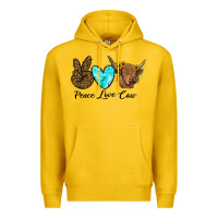 Lemon peace love cow Premium Hoodie - RanaPortraitStore