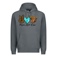 Rock peace love cow Premium Hoodie - RanaPortraitStore