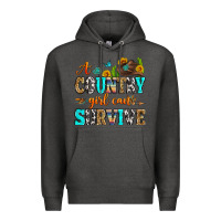 Charcoal Heather a country girl can survive Premium Hoodie - Zillion Design Studio