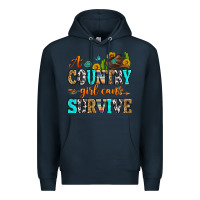 Navy a country girl can survive Premium Hoodie - Zillion Design Studio