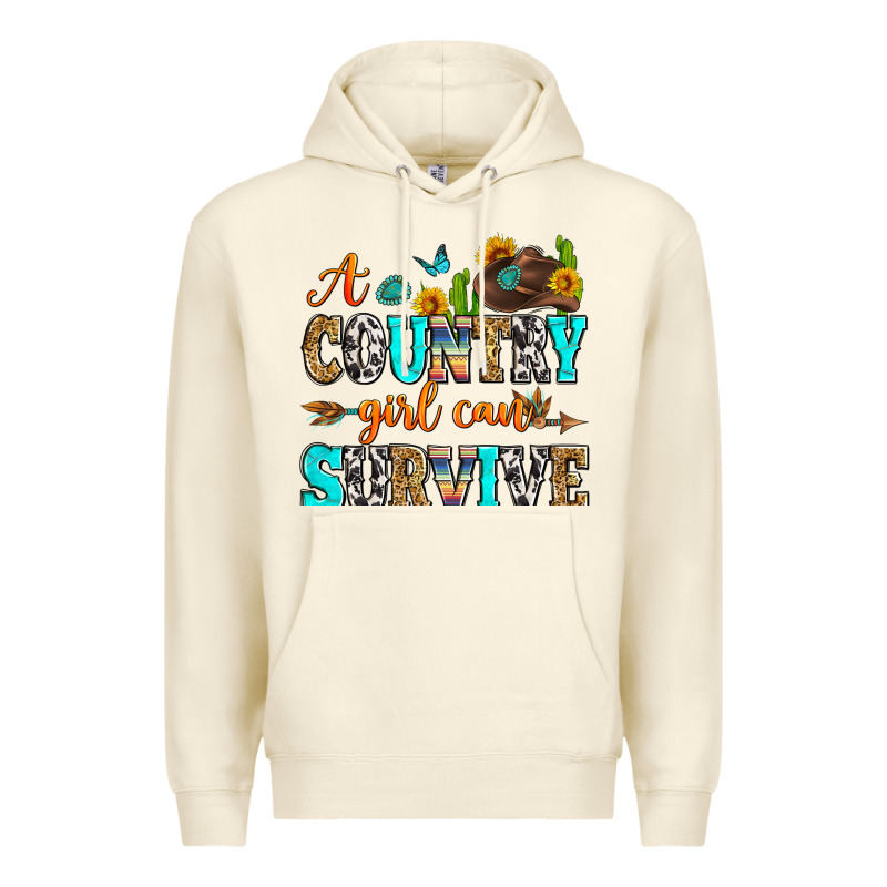 A Country Girl Can Survive Premium Hoodie by Zillion Design Studio | Teevron