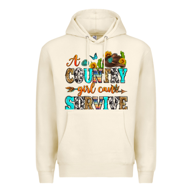 A Country Girl Can Survive Premium Hoodie by Zillion Design Studio | Teevron
