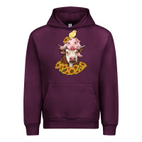 Mauve Wine cow with pig and chick Urban Hoodie - RanaPortraitStore