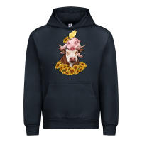 Navy cow with pig and chick Urban Hoodie - RanaPortraitStore