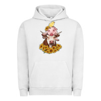 Pigment Lunar Rock cow with pig and chick Urban Hoodie - RanaPortraitStore