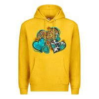 Lemon western turquoise hearts Premium Hoodie - Zillion Design Studio