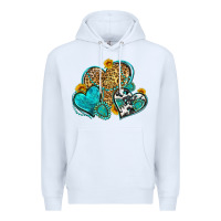 White western turquoise hearts Premium Hoodie - Zillion Design Studio
