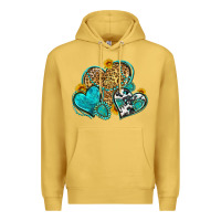 Antique Gold western turquoise hearts Premium Hoodie - Zillion Design Studio
