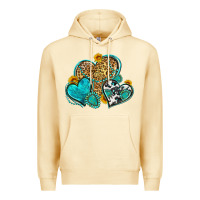 Pina Colada western turquoise hearts Premium Hoodie - Zillion Design Studio