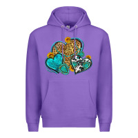 Purple western turquoise hearts Premium Hoodie - Zillion Design Studio