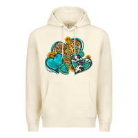 Sandshell western turquoise hearts Premium Hoodie - Zillion Design Studio