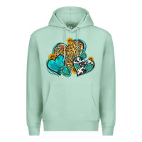 Seafoam western turquoise hearts Premium Hoodie - Zillion Design Studio
