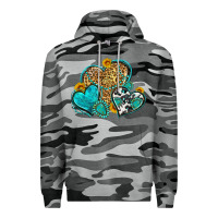 Slate Camo western turquoise hearts Premium Hoodie - Zillion Design Studio