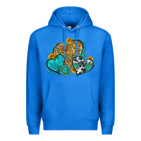 True Royal western turquoise hearts Premium Hoodie - Zillion Design Studio