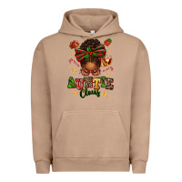 Pigment Burro Auntie Claus Afro Messy Bun Urban Hoodie - texasbilliewilder