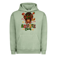 Pigment Oil Green Auntie Claus Afro Messy Bun Urban Hoodie - texasbilliewilder