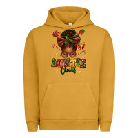 Pigment Peanut Butter Auntie Claus Afro Messy Bun Urban Hoodie - texasbilliewilder