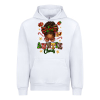 White Auntie Claus Afro Messy Bun Urban Hoodie - texasbilliewilder