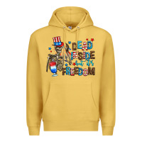 Antique Gold dead inside but its freedom Premium Hoodie - AdoDesignShop