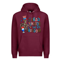 Burgundy dead inside but its freedom Premium Hoodie - AdoDesignShop