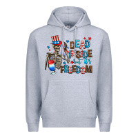 Heather Grey dead inside but its freedom Premium Hoodie - AdoDesignShop