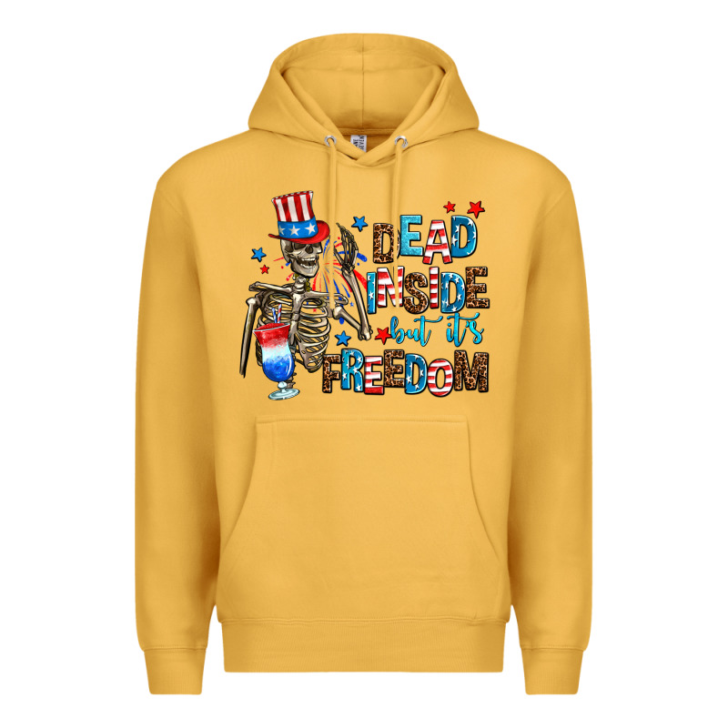 Dead Inside But Its Freedom Premium Hoodie by AdoDesignShop | Teevron