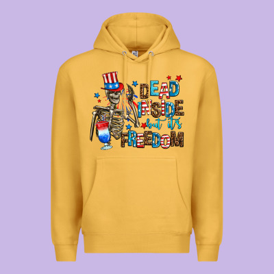 Dead Inside But Its Freedom Premium Hoodie Designed By Adodesignshop