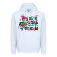 White dead inside but its freedom Premium Hoodie - AdoDesignShop