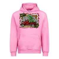 Fuchsia Pink christmas truck with tree Urban Hoodie - RanaPortraitStore