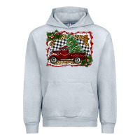 Heather Grey christmas truck with tree Urban Hoodie - RanaPortraitStore