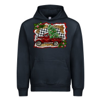 Navy christmas truck with tree Urban Hoodie - RanaPortraitStore