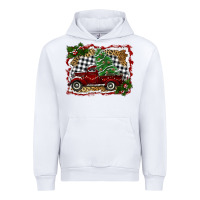 White christmas truck with tree Urban Hoodie - RanaPortraitStore
