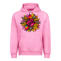 Fuchsia Pink race  sunflower Urban Hoodie - Zillion Design Studio