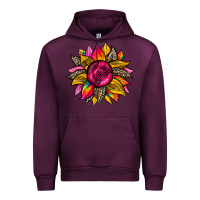 Mauve Wine race  sunflower Urban Hoodie - Zillion Design Studio